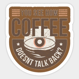 Nerdy Tee - Coffee Talk Back Sticker